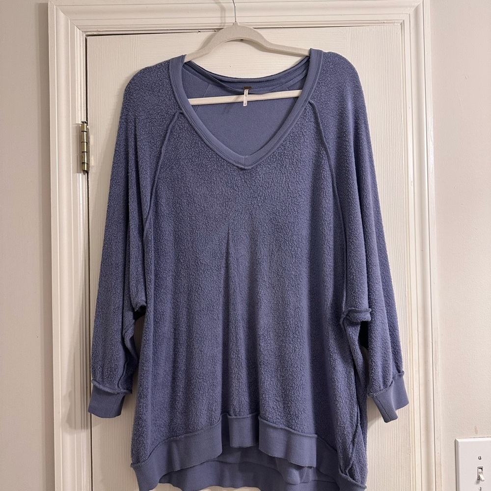 Free People Periwinkle V-Neck Sweater